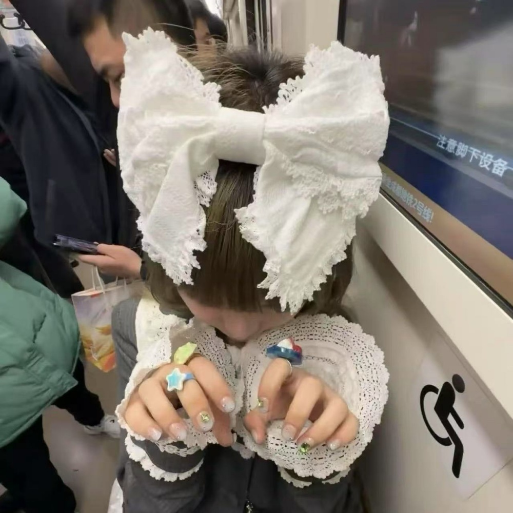 Y2K Lolita Lovely Lace Headban - огляд і ціна Ribbon Bow Gift