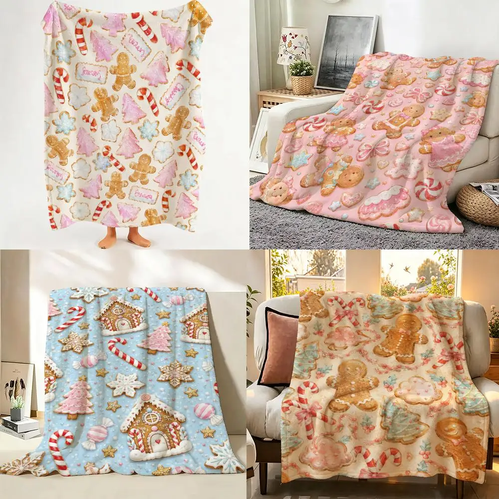 Sweet Pink Christmas Pattern T - огляд і ціна Christmas Throw Blanket