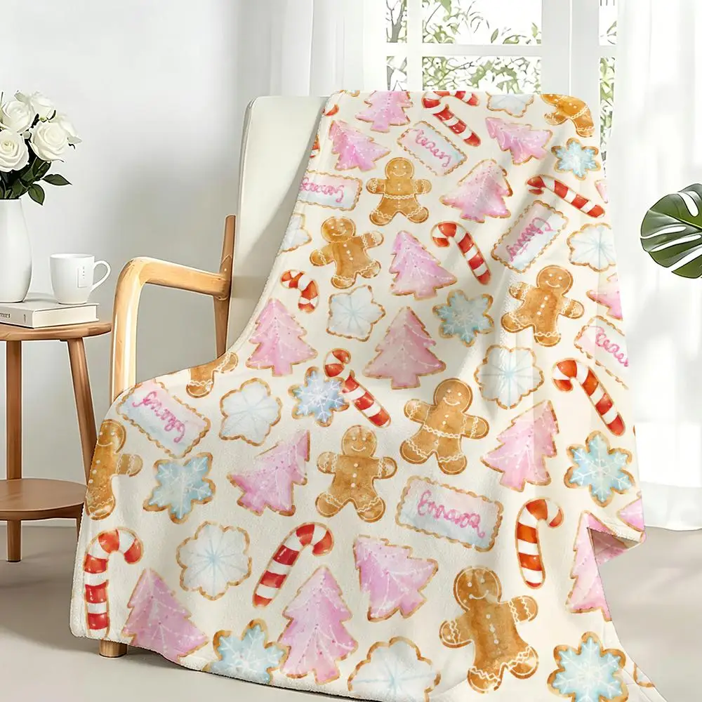 Sweet Pink Christmas Pattern T - огляд і ціна Christmas Throw Blanket