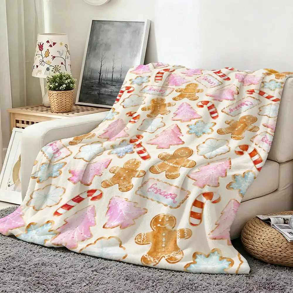Sweet Pink Christmas Pattern T - огляд і ціна Christmas Throw Blanket
