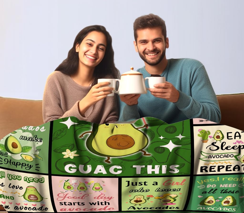 Avocado Blanket Cartoon Avocad - огляд і ціна Christmas Throw Blanket
