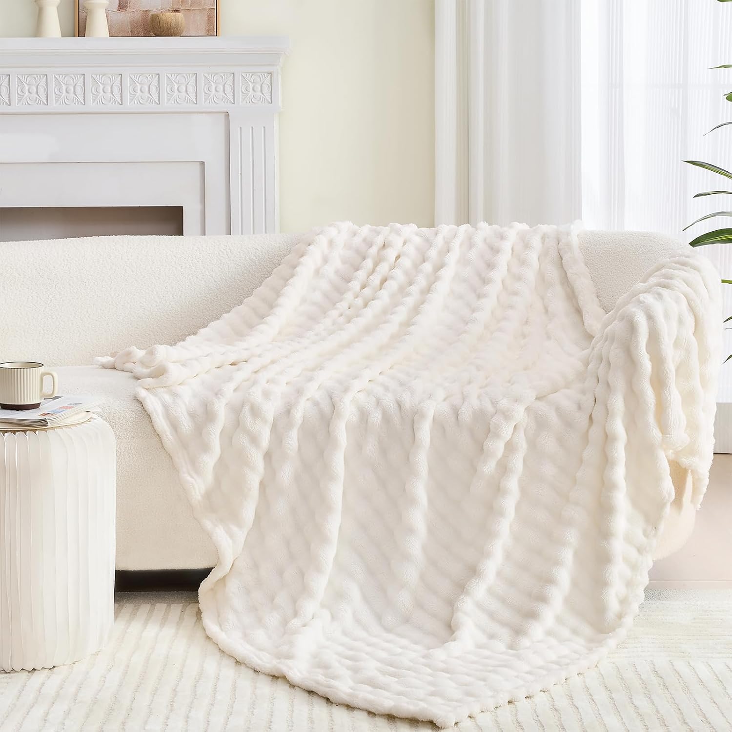 3D Bubble White Plush Blankets - огляд і ціна Christmas Throw Blanket