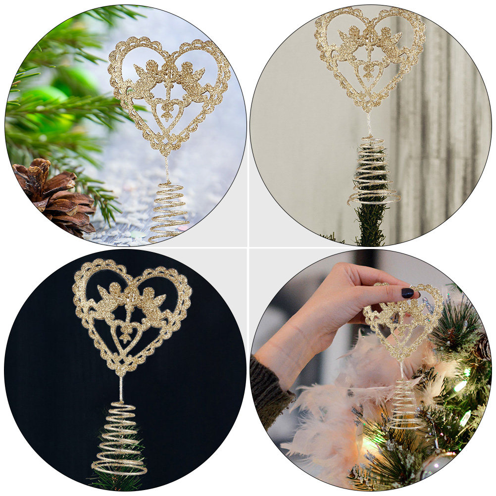 2Pcs Xmas Tree Heart-Shaped Ch - огляд і ціна Star Tree Topper