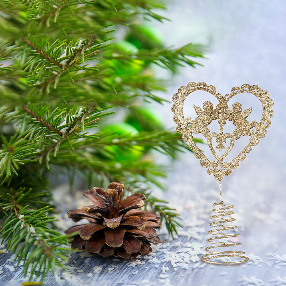 2Pcs Xmas Tree Heart-Shaped Ch - огляд і ціна Star Tree Topper