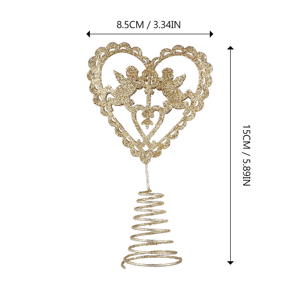 2Pcs Xmas Tree Heart-Shaped Ch - огляд і ціна Star Tree Topper