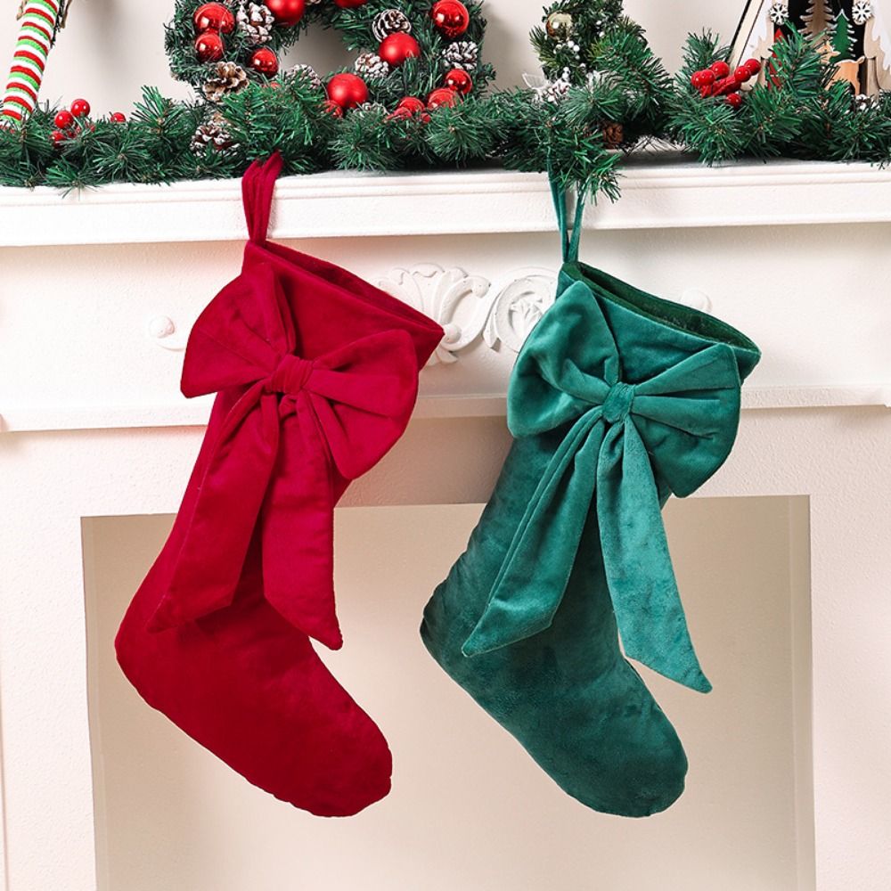 Velvet Christmas Stocking Larg - огляд і ціна Christmas Stocking Hanging