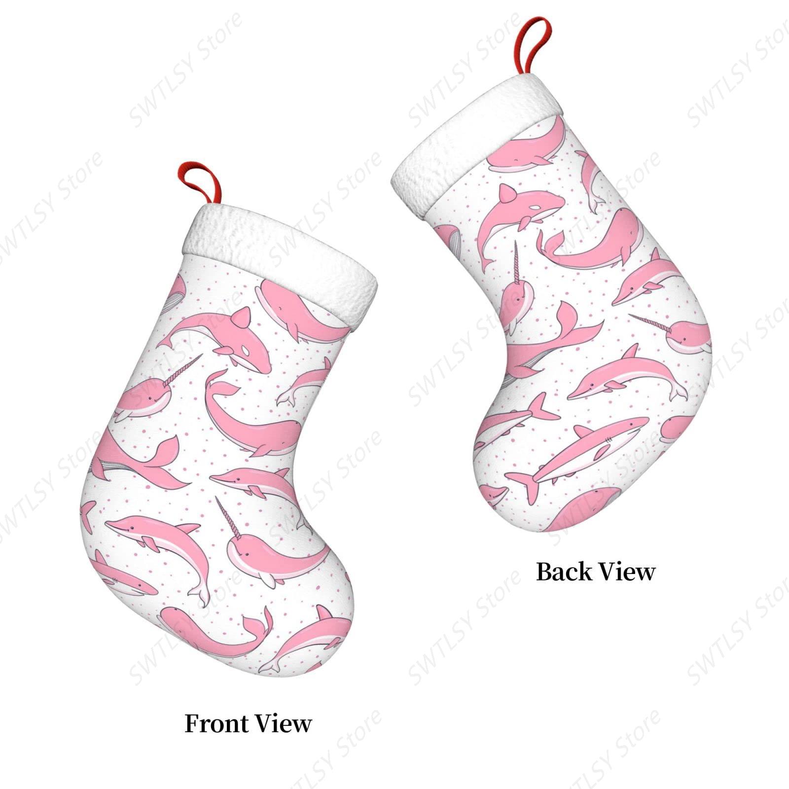 Christmas Pink Whales Xmas Hol - огляд і ціна Christmas Stocking Hanging