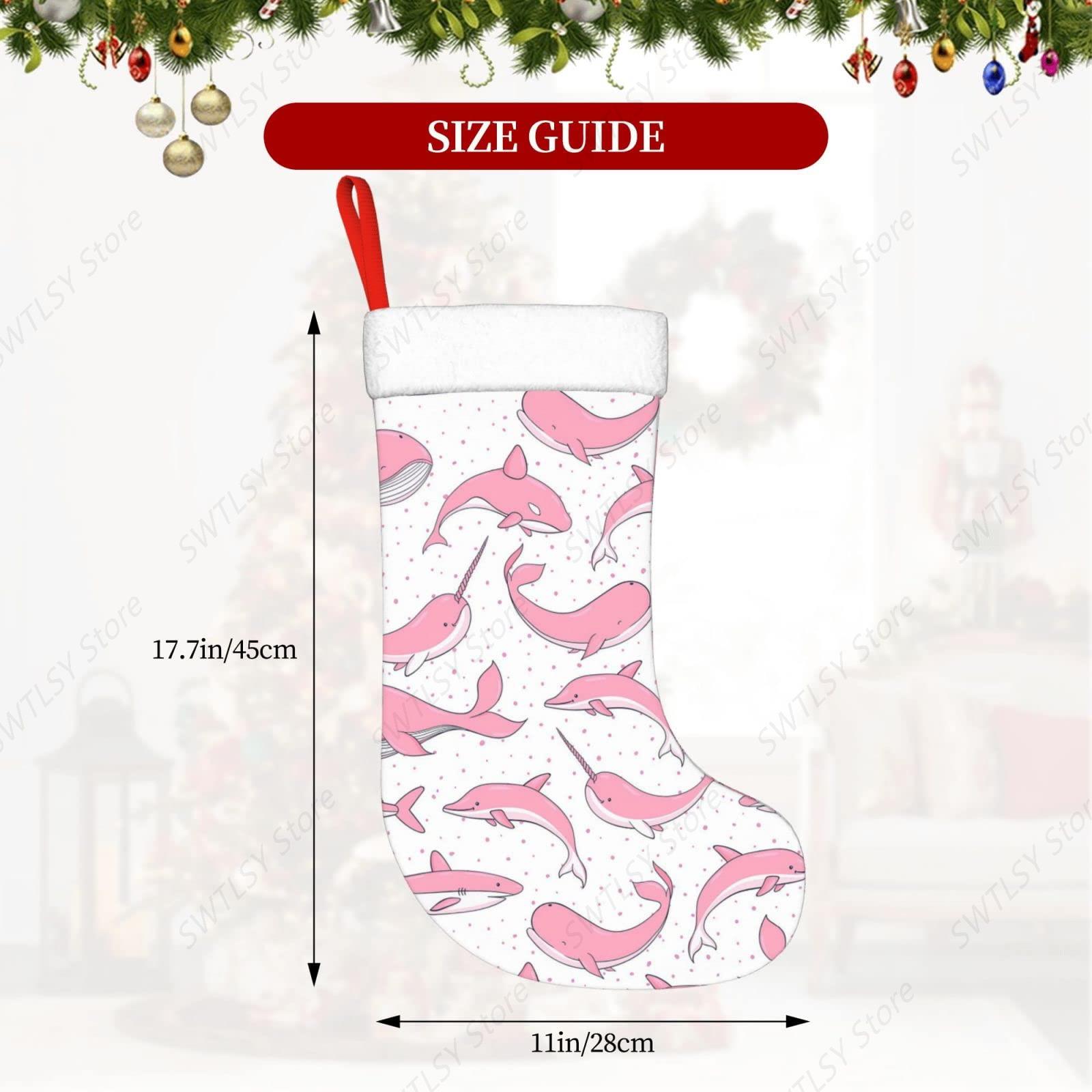 Christmas Pink Whales Xmas Hol - огляд і ціна Christmas Stocking Hanging