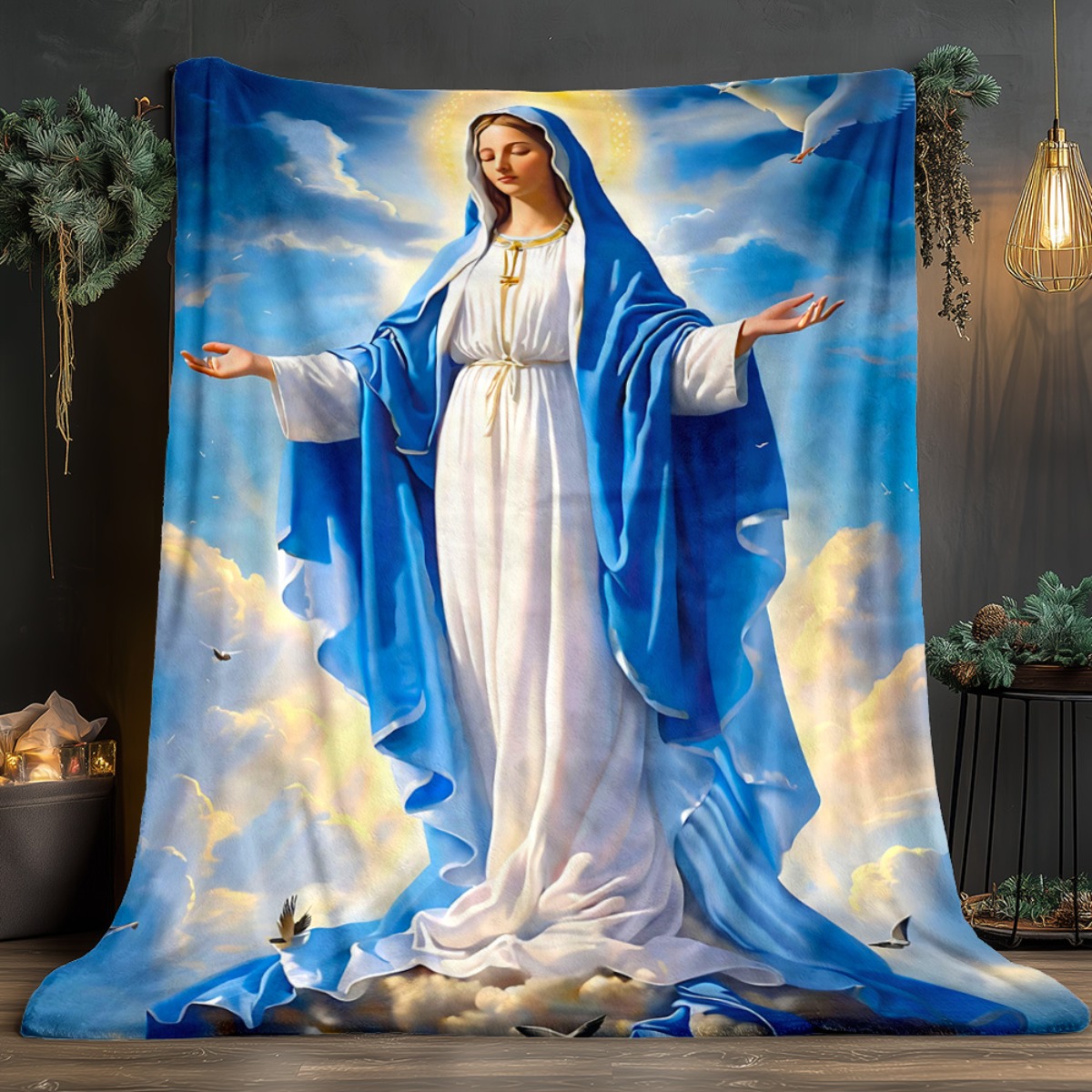 Christian Nativity Blanket Vir - огляд і ціна Christmas Throw Blanket